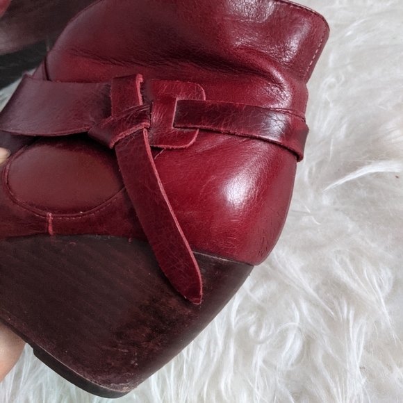 Miz Mooz Estelle Leather Wedge Ankle Booties 7.5 - Picture 11 of 14